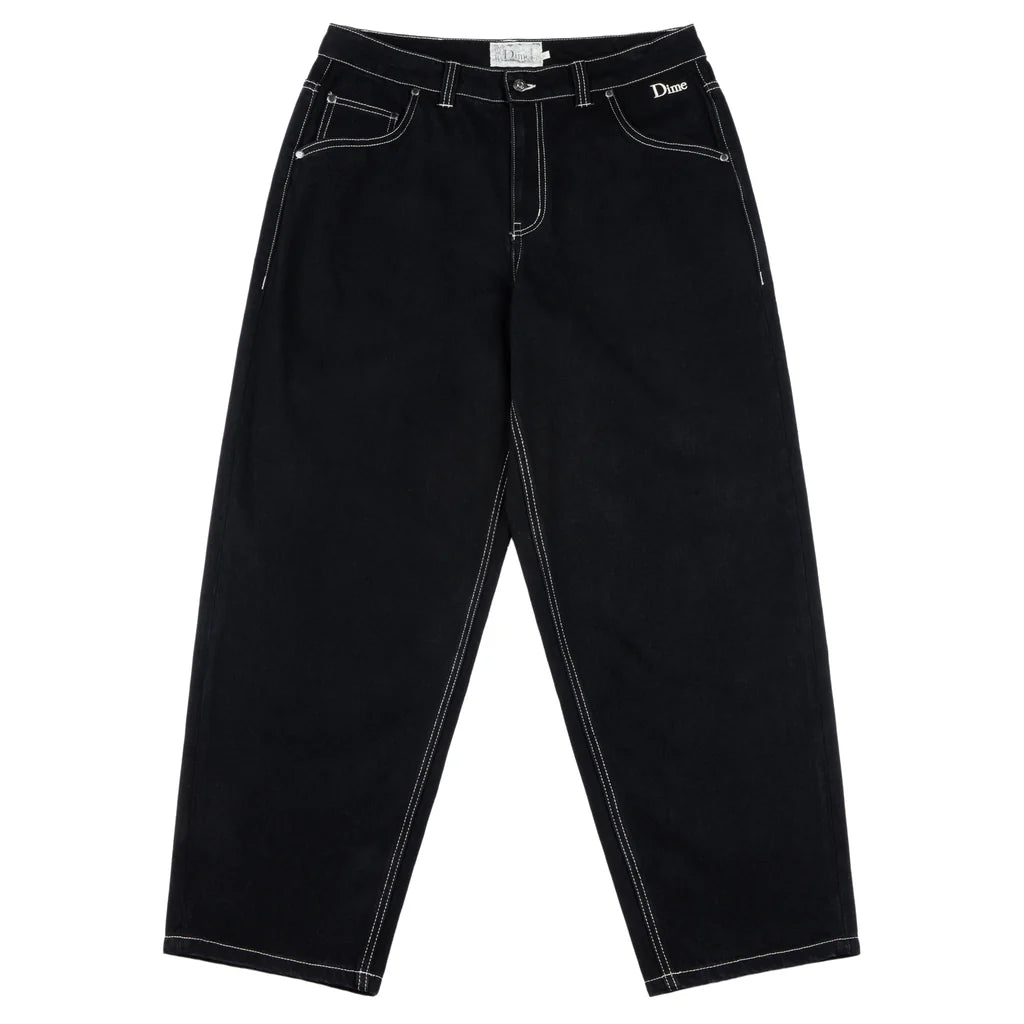 Dime classic Baggy Denim Pants - (Black)