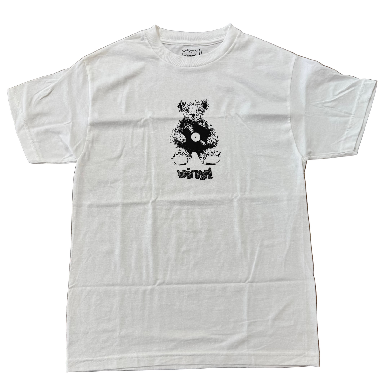 VINYL "BEAR RECORD" WHITE TEE