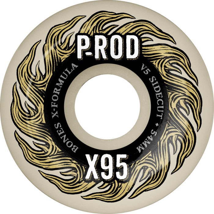 BONES WHEELS X-Formula Skateboard Wheels P-Rod Pro 54mm V5 Sidecut 95A 4pk