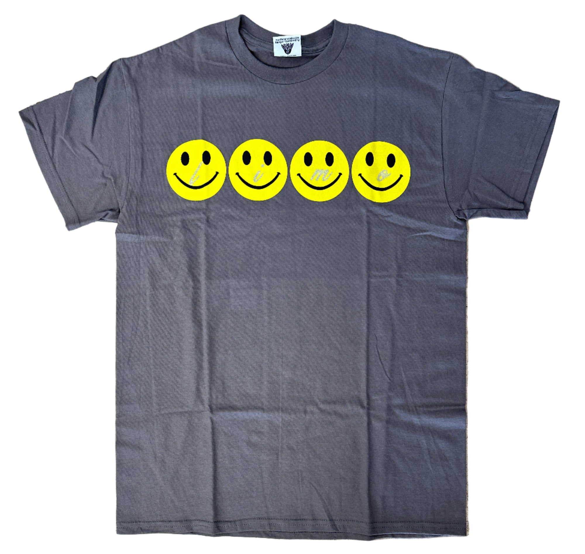 Limosine Glitter Smile Tee - (Charcoal)