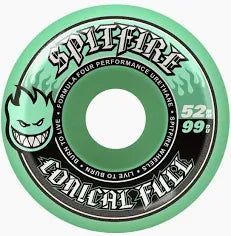 Spitfire F4 99D Conical Full Teal Wheels - (52mm)