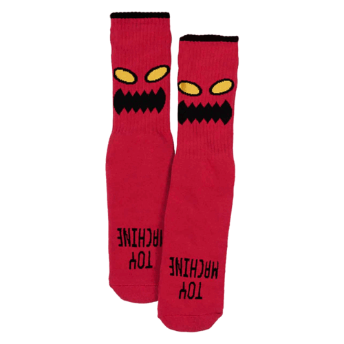 Toy Machine - Youth Monster Face Crew Socks - (Red)
